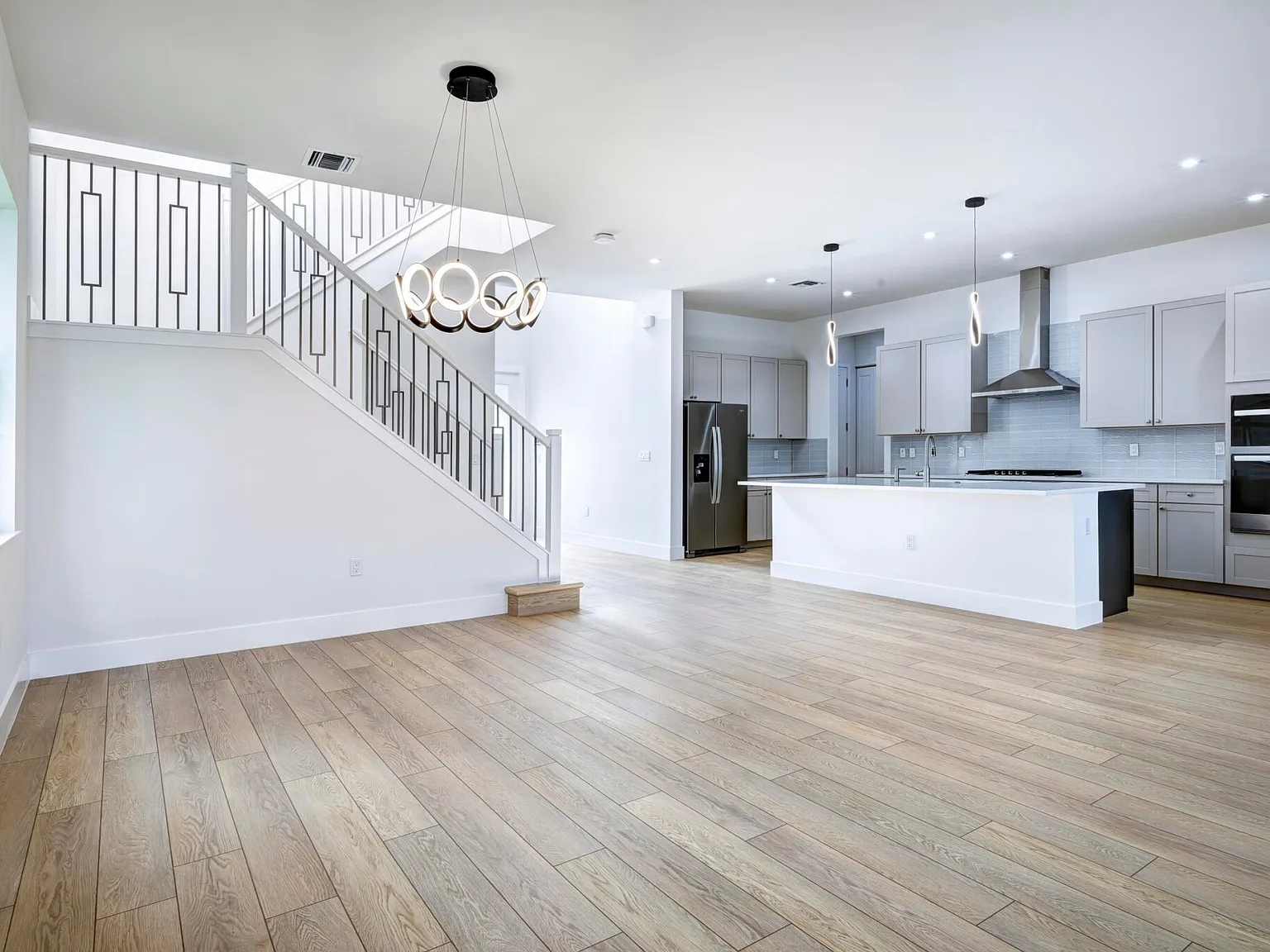 Open-plan living and kitchen